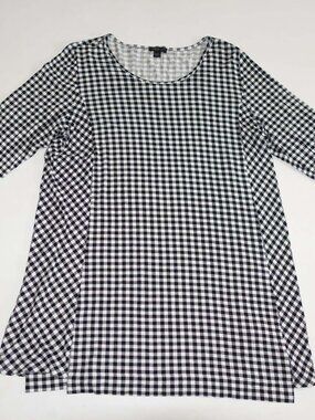 J. Jill Women's Wearever Collection Tunic Blouse Medium Long Sleeves Top Shirt M